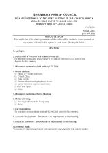 SHAWBURY PARISH COUNCIL Agenda June 2019